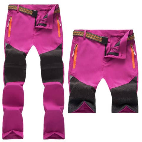 Daysskk 2-in-1 Zip Off Hose Kinder Jungen Mädchen Sommer Wanderhose Schnelltrocknend & Wasserdicht 110-160