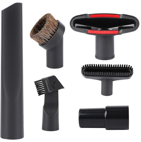 Hyzevee 32mm & 35mm Staubsauger Zubehör Set mit Adapter, Kompatibel mit ausgewählten Modellen von Henry, Dyson, Miele & Bosch, 6-teilige Düsen für Sofa, Auto & Eckenreinigung