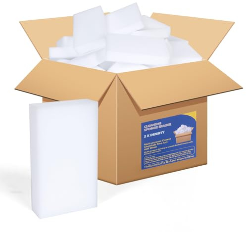 Schmutzradierer,100 Stück Schwamm Radierschwamm Putzschwamm Zauberschwamm Magic Sponge Eraser, Wunderschwamm Weiß Reinigungsschwamm Melamin Schwamm für Haushalt, Küche, Wand, Bad, Schuhschwamm
