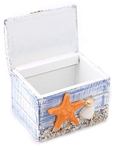 Garosa Hölzerne Schatztruhe mediterranen Stil - Pralinenschachtel für Schmuck, Hochzeit, Party, Candy, Mini-Geschenke, tragbarer Koffer