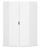 Rauch Möbel Alvara, Eckschrank, 2-türig, Eckkleiderschrank Weiß, 117x197x104cm