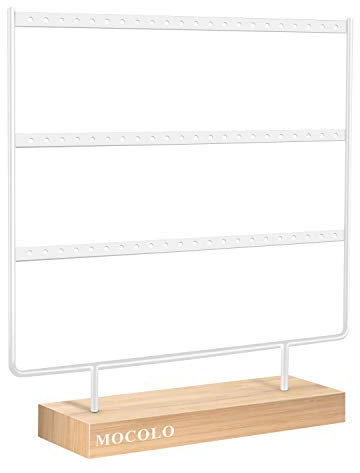 Ohrring Ständer, Ohrring Halter für Hängende Ohrringe (66 Löcher & 3 Schichten)