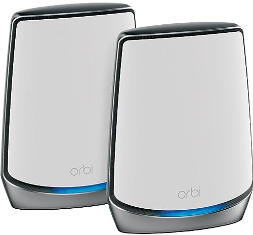 NETGEAR Orbi WiFi 6 Mesh WLAN System RBK852 (WiFi 6 Router + Satellit Repeater, TriBand Mesh AX6000, bis zu 350 m² Abdeckung und bis 100 Geräte bis 6 GBit/s Speed, 8X GB LAN)