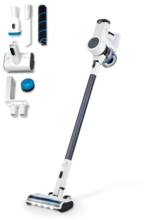 hoogo Akku Staubsauger S4 2in1 | 400W | 23.000 Pa | beutellos kabellos | Laufzeit bis zu 60 Min. | Handstaubsauger | Tierhaare | LED Beleuchtung | Qualität aus Deutschland