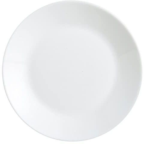 Arcopal Zelie - 12 Dessertteller, Opalglas, extra robust, 18 cm, weiß