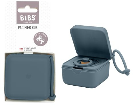 BIBS Schnullerbox, Sterilisierbox, Sauber & Reisefreundlich, Petrol | Für bis zu 3 Schnuller | Sterilisierbox | BPA-freies Material in Lebensmittelqualität | Leicht zugänglich