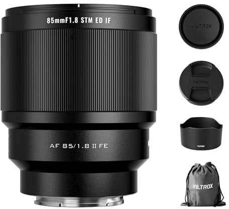 VILTROX AF 85mm F1.8 FE Vollformatobjektiv für Sony E-Mount, 85mm f/1.8 Autofokus-Portrait-Prime-Objektiv, kompatibel mit Sony a7RIV a9 a7RII a7RIII a7III a7C FX3 ZVE1 A1 a6600 a6700 a6400 ZV-E10
