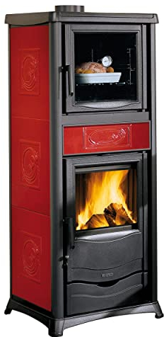 La Nordica 7117361 Termorossella Plus Forno DSA 4.0 Wasserführender Kaminofen Liberty Bordeaux/A+