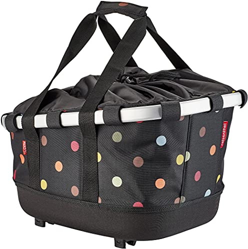 KlickFix Unisex – Erwachsene Bikebasket Gt Fahrradkorb, dots, Maße: 33 x 27 x 42 cm