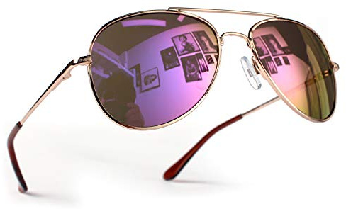 Miobo Sonnenbrille – Unisex Modell für Herren, Damen, Kinder – UV400 Schutz – Verspiegelte Metallrahmen