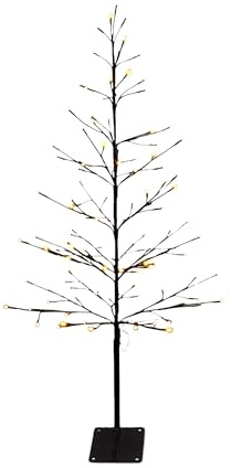 Spetebo Lichterbaum 120 cm für Außen und Innen Strom betrieben - 120 LED - Deko Baum warm weiß beleuchtet - LED Baum Weihnachten Winter
