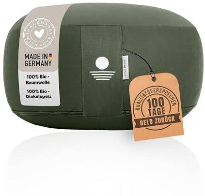 Inner Peace Yogakissen Meditationskissen aus 100% Bio Baumwolle und mit Bio Dinkelfüllung | Yogakissen Rund, Yoga Sitzkissen, Yogakissen Meditationskissen, Sitzkissen Yoga, Meditation Cushion