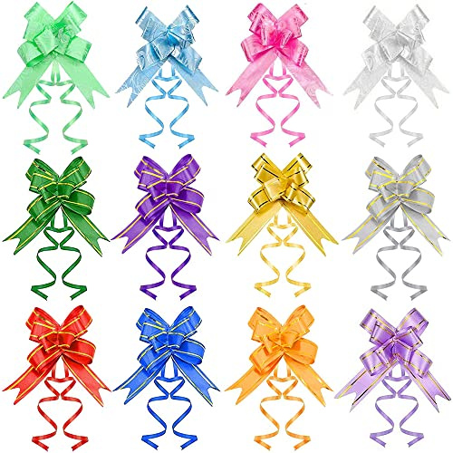 360 Stück Ziehschleife Geschenkschleife,Dekoschleife,Dekoration Geschenkverpackung, Schmetterling Knottie,Geschenk Schleife,Bunt Geschenk Schleife,Schleifen Für Geschenkverpackungen