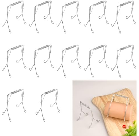 Rouladenklammern 12 Stück Rouladenklammern Edelstahl Rostfrei, Kohlrouladen Klammern, Rouladen Klammern als Perfekte Alternative zu Rouladennadeln oder Rouladenspieße
