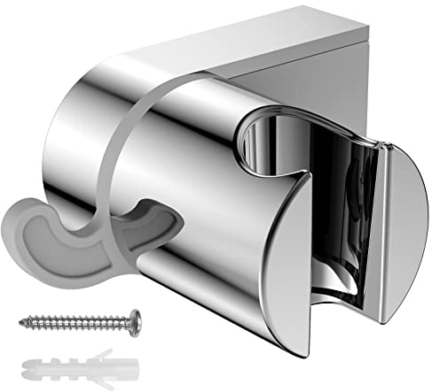 Duschkopfhalterung - YEAUPE Duschkopfhalterung mit Befestigungsmaterial, Brausehalter mit Schrauben, Chrome, Kompatibel mit den Meisten Duschkopf Brauseschlauch
