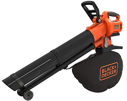 BLACK+DECKER Laubsauger Akku Laubbläser Akku mit Häcksler BCBLV36B (45l Fangsack, bürstenloser Motor, 210 km/h Luftgeschwindigkeit und hohe Saugleistung – 36V, Lieferung ohne Akku und Ladegerät)