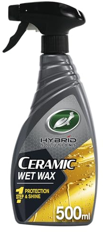 Turtle Wax Hybrid Solutions Keramik-Nasswachs, Spray-Autowachs für einen Schritt zu hochglänzendem Glanz und Keramikbeschichtungsschutz für Lack, Räder, Glas und mehr, extreme Wasserabperlung, 500 ml