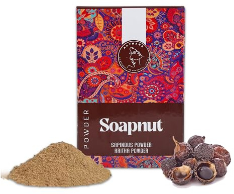 AATMANA Soapnut Powder | Waschnuss | Reetha | Aritha Powder for Natural Hair Care | Ayurvedic Hair Cleansing Conditioner |for Men & Women 100g