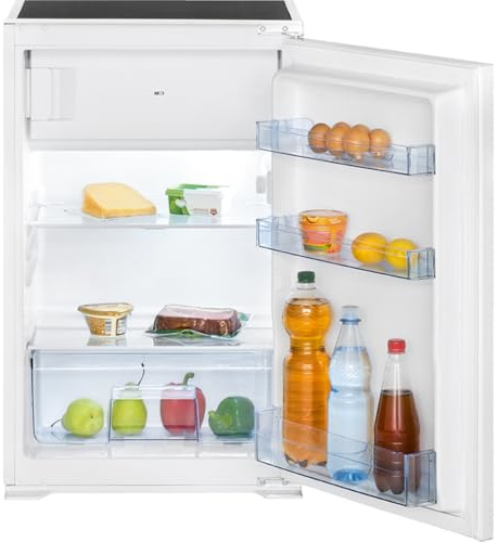 Bomann® Einbaukühlschrank mit Gefrierfach | Kühlschrank Einbau 118L mit 2 Ablagen | Einbaukühlschrank mit Abtauautomatik & Schlepptürausführung | wechselbarer Türanschlag | KSE 7810