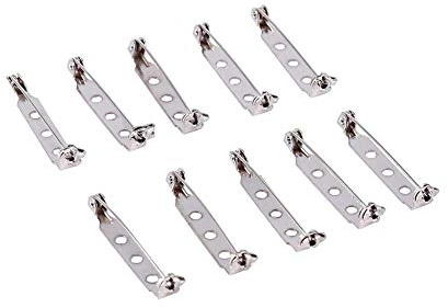 Estink 50 Stück 32mm Broschennadeln Sicherheitsbrosche | Sicherheitsnadeln Bar Pins, Anstecknadeln, silberfarben, mit Sicherheitsverschluss, DIY Basteln und Kleidung