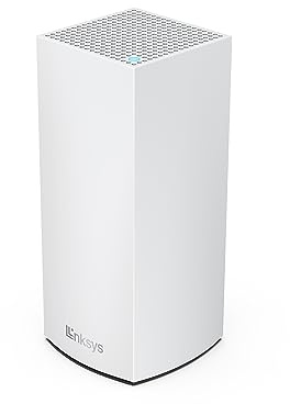 Linksys MX2001-KE Atlas Mesh WiFi 6-System - Dual Band AX3000 Wlan Router Extender mit 4 mal höherer Geschwindigkeit bis zu 3.0 Gbit/s - mehr als 25 Geräte und 185 m² Funkabdeckung, Weiß, 1 Pack