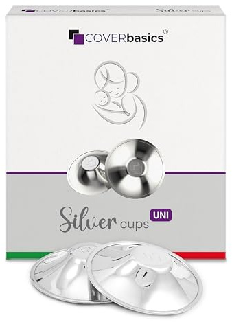 COVERbasics Silberhütchen Stillen - für beanspruchte Brustwarzen - Stillhütchen im Wochenbett & Stillzeit nach der Schwangerschaft - Medizinprodukt dermatologisch getestet