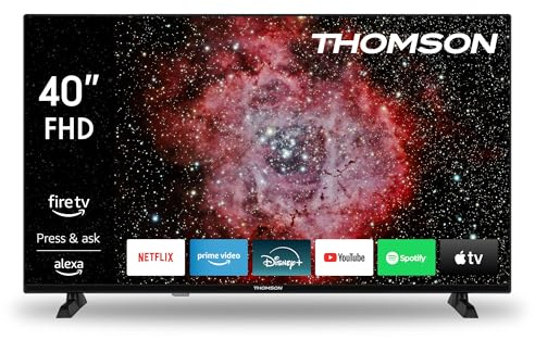 Thomson 40 Zoll (100 cm) FHD Smart Fire TV, Alexa-Sprachsteuerung, Triple-Tuner (DVB-T/T2/C/S/S2), Dolby Audio, DTS Virtual:X, HDR10, AirPlay, WLAN, Bluetooth, HDMI, 40FF2S34