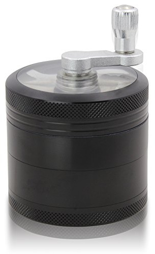 DCOU Handkurbel Premium Mühle unzerbrechlich CNC Aluminium Metall Mahler Schleifer 4 Teile Ø55mm