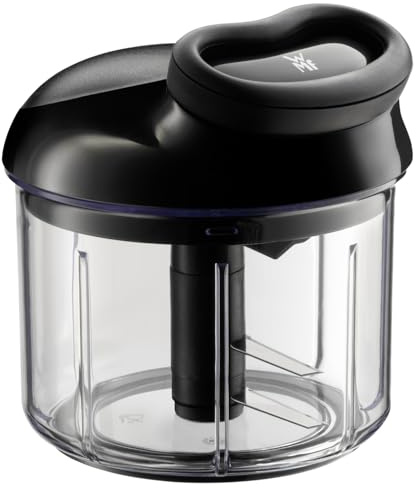 WMF Gourmet Gemüseschneider manuell mit Seilzug, Multizerkleinerer manuell 900ml, ideal für Gemüse, Zwiebeln, Knoblauch, Nüsse, Kräuter oder Obst, Kunststoff