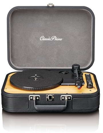 Lenco TT-116BK | Classic Phono TT-116 Plattenspieler mit Lautsprecher und Bluetooth - Schallplattenspieler