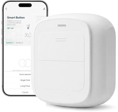Acmerota Intelligente Taste Smart Button 2-Wege-Mehrzweck-Steuerknopf 2-Key 2-Way Control, Customized Actions, Lighting Control, via Smart Life APP