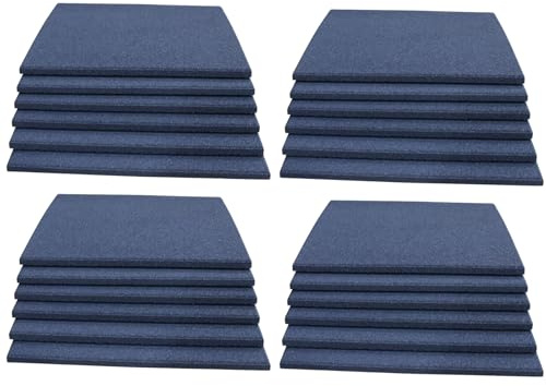 24x Fallschutzmatten 50x50x4cm Grau Gummi Platten Bodenschutz Balkonbelag Pool Kind