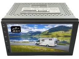 BergGPS - 2-DIN Unterputz LKW/Wohnmobil Navigation- Carplay Android Auto - DAB Radio -WiFi - Wohnmobil Stellplätze/APPS - Europa