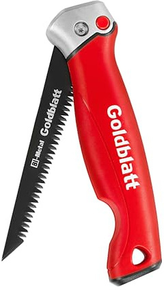 Goldblatt Wandplattensäge, Klappsäge 310 mm, Handsäge, Trockenbausäge Hand-Stichsäge aus BIM-Stahl mit 8 TPI & 3 Schneidkanten, mit Sicherheitsschloss, geeignet für Trockenwand, Sperrholz