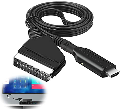 Nizirioo SCART zu HDMI Kabel: All in One Konverter, Adapter für Full HD 1080P/720P Video und Audio Wandler für HDTV, STB, VHS, Xbox, PS3, Sky, DVD, Blu-Ray