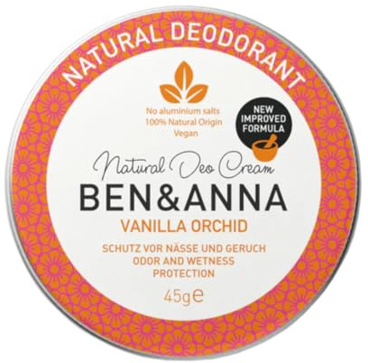 BEN & ANNA Deocreme Vanilla Orchid - Natürliche Deocreme für Herren und Damen - Deo Creme gegen starkes Schwitzen - Vegan & Naturkosmetik - Festes Deo ohne Aluminium - 1er Pack