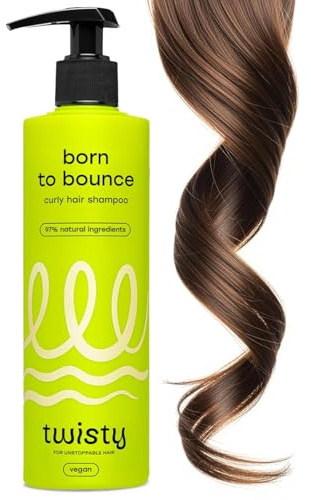 TWISTY Born To Bounce Lockenshampoo - Urea Shampoo für Naturlocken & Curly Hair, Anti Frizz Shampoo, Feuchtigkeitsshampoo Damen, Locken Produkte