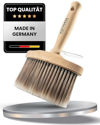 PICTORIS Flächenstreicher 130mm I kein Borstenverlust I Made in Germany I Große Malerbürste Malerpinsel Borstenpinsel Quast für alle Lasuren & Lacke I Tapezierbürste, Pinsel breit, Wand streichen