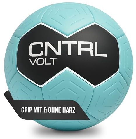 CHAIZ CNTRL Volt Handball Blau| Harzfrei & Harz geeignet | Ultimative Ballkontrolle & Grip | Top Trainings- & Spielball für Herren/Damen (Blau, 3)