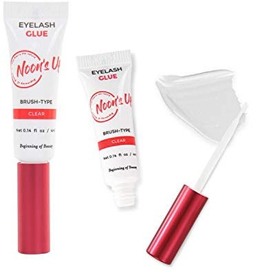 NOON'S UP Wimpernkleber (Klar) - Extrem starker Halt für Wimpern (4 ml) | Wasserfester Hypoallergener Halt für Wimpern Ideal für empfindliche Augen Natürliches Aussehen nach dem Trocknen