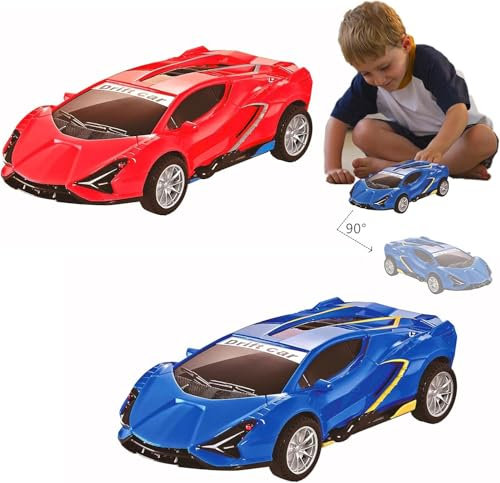 WEINIBAO 2 Stück Trägheitsauto Aufziehauto, Kleine Rückziehauto Spielzeugauto Rennwagen, Reibung Angetrieben Auto Fahrzeuge Spielzeug für Kinder, Aufziehspielzeug Autos für ab 3 Jahren Jungen Mädchen