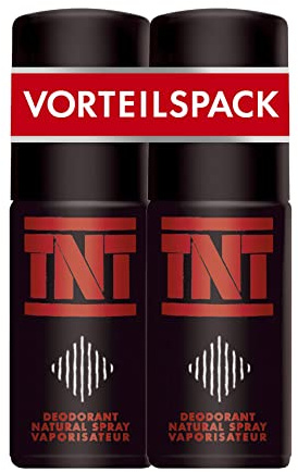 TNT® Vorteilspack Deodorant Natural Spray 2 x 100ml | TNT® Deodorant Vorteilspack 2 x 100 ml – Explosiv-maskuliner Duft mit markanter Note für langanhaltende Frische.