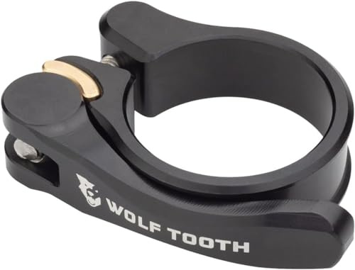 Sattelklemme Schnellfreigabe Wolf Tooth | Wolf Tooth 38,6 mm Schnellspann-Sattelstützenklemme, CNC-gefrästes Aluminium, Bronzebuchse
