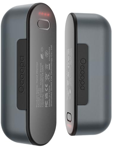 OCOOPA Elektrischer Handwärmer, 10000 mAh Split-Magnetic 2er-Pack, 4 Heizmodi, Schnelleres Aufheizen, Wiederverwendbar, USB Powerbank für Outdoor im Winter, UT2s (MagTwins)