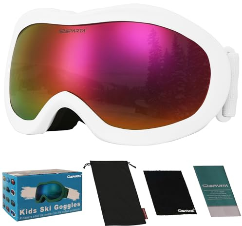 OUTDOORSPARTA Kinder Ski Brille, Kinder Snowboarding Brille für Jungen Mädchen Kleinkind Alter 3-12