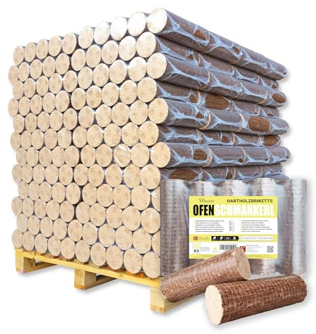 960kg Palette Nestro BrikettTOP SONDERAKTION Hartholzbriketts aus Buche und/oder Eiche Kamin Ofen Heizen Holz Gluthalter Brennholz Premium Öko Holzbriketts | Energie Kienbacher