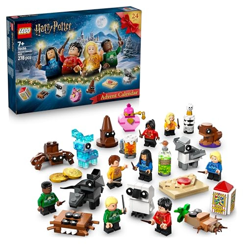 LEGO Harry Potter Adventskalender 2025 - Weihnachten Spielzeug mit 24 Überraschungen - 8 Minifiguren in festlichen Pullovern & 6 Figuren - Geschenk für Mädchen und Jungen ab 7 Jahren - 76456