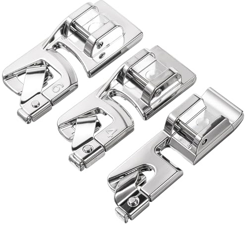 3 Stück Nähfuß Rollsaumfuß Universal Rollsaumfuss Für Nähmaschine Nähfüße Multifunktion Singer Saumfuß Nähmaschine Spiralnährohr Saumfuß Nähfuß Reißverschluss Für Multifunktionsnähmaschinen