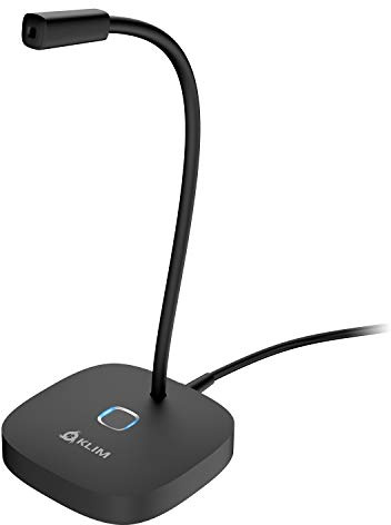 KLIM Lingo - USB-Desktop-Mikrofon für PC und Mac - Mit Stummschalttaste - Kompatibel mit jedem Computer - Professionelles Desktop-Mikrofon - High Definition Audio - NEU
