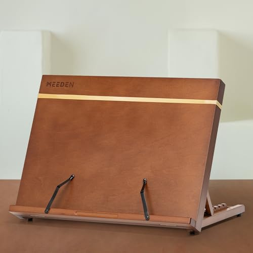 MEEDEN PRO Staffelei Tisch, 29 x 42 cm Staffelei Holz mit Leseständer, Neigungswinkel Verstellbar Buchenholz Tischstaffelei Zeichenbrett für Einsteiger & Hobbykünstler, zum Skizzieren, Bleistift